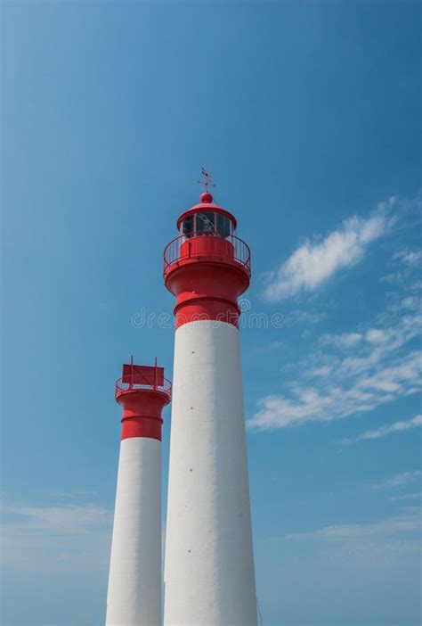 Two Lighthouses Isolated White Stock Photos Free And Royalty Free Stock