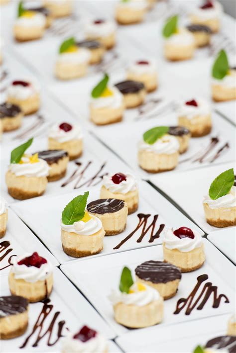 'tis the season for something sweet. Plated trio of mini NY cheesecakes for plated wedding dessert. | Dessert recipes, Trio of ...
