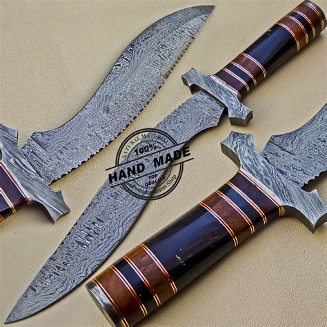 Damascus Kukri Knife Custom Handmade Damascus Steel Hunting