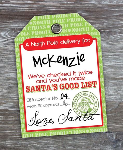 Free Printable Editable Christmas Gift Tags From Santa Printable Word