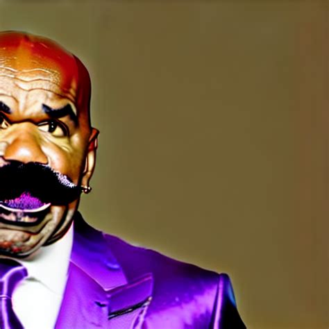 Krea Steve Harvey With A Purple Mustache