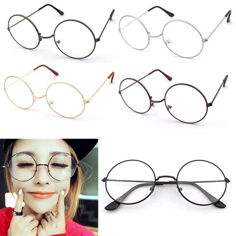 Buy Fashion Round Circle Metal Frame Retro Eyeglasses Clear Lens Eye Glasses At Affordable