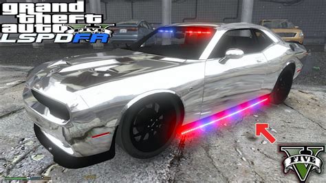 Gta 5 Live Pd Chrome Unmarked Dodge Challenger Hellcat Bad Cop