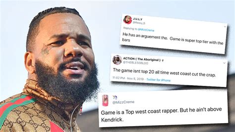 The Game Lists His Top 5 West Coast Rappers And Claims Hes Most
