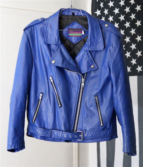 Blue Leather Jackets Jackets