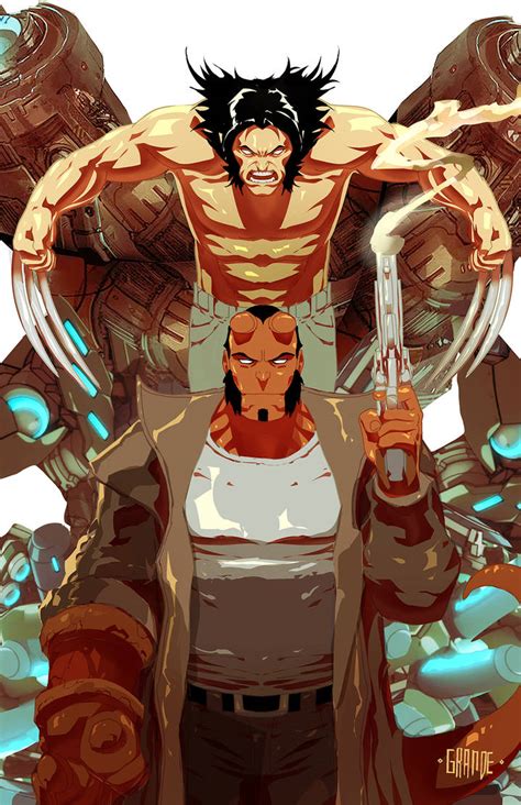 Hellboy Wolverine By Johnnymorbius On Deviantart