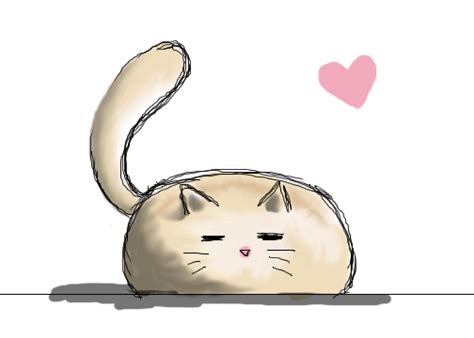 Fat Cat Drawing Easy Redheartpainteddesertyarn