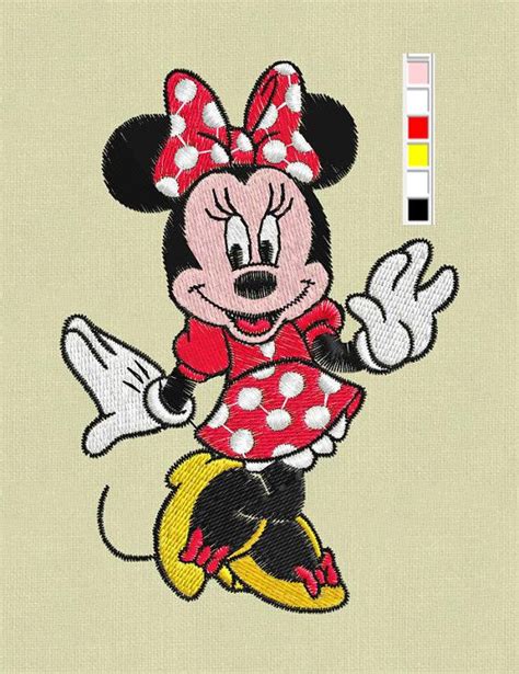 Minnie Mouse Embroidery Design Minnie By Alisembroiderydesign Disney