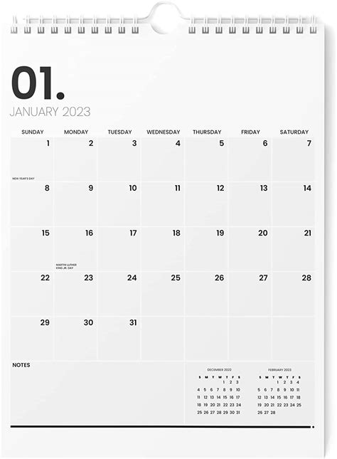 Buy Aesthetic Vertical Wall Calendar 2023 2024 85x11 Medium Wall
