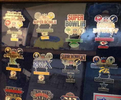 Lot Vintage Super Bowl Nfl Champion Pin Set