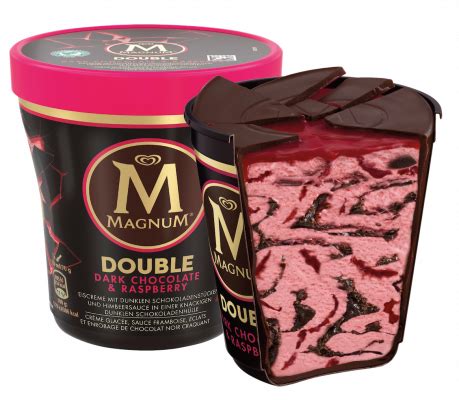 Eiscreme mit vanillegeschmack und alles voll mit ladys aufgepasst! Magnum Double Dark Chocolate & Raspberry
