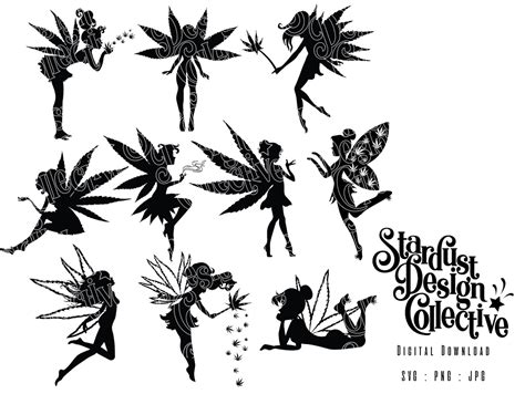 Stoner SVG Weed SVG Weed Fairy Bundle Cannabis Girl | Etsy
