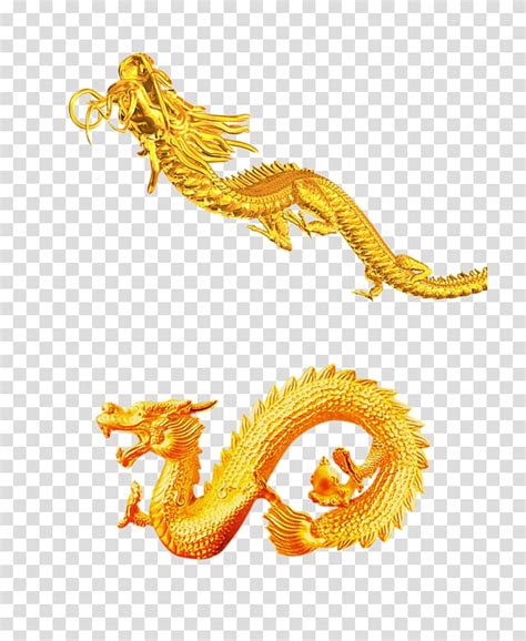 China Chinese Dragon China Wind Golden Dragon Transparent Background