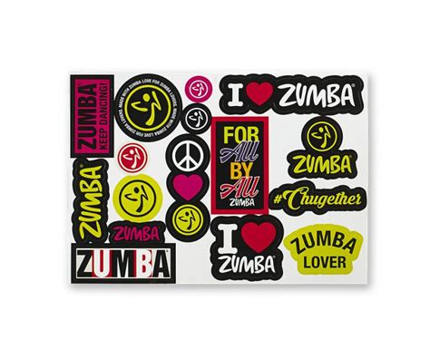 Zumba I Love Zumba Stickers Sheets