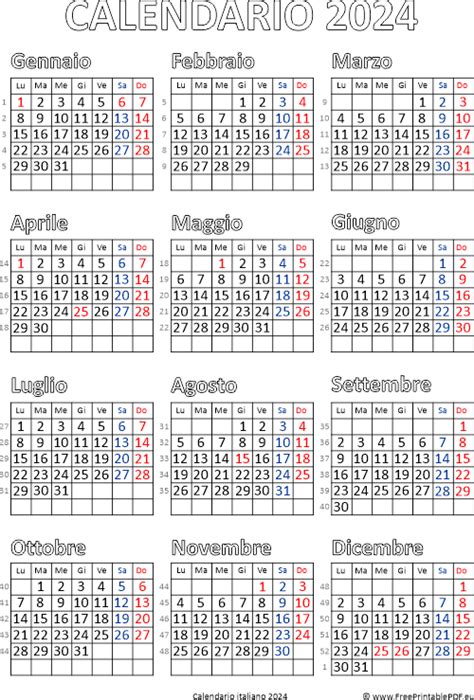 Calendario 2024 In Italiano Latia Monique