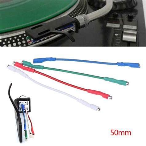 UNI Hot Sale4Pcs 7N Headshell Wires OFC Turntable Leads Phono