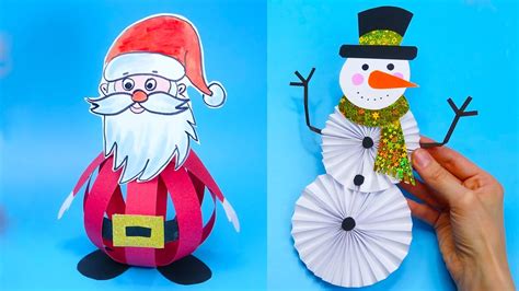 5 Diy Christmas Easy Paper Crafts 5 Minute Crafts Christmas Youtube