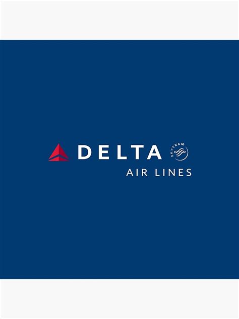 Best Of Delta Skyteam Air Lines White Logo Poster For Sale By