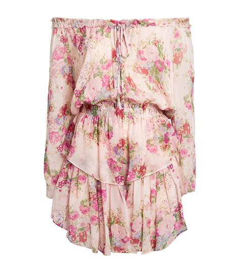 LoveShackFancy Multi Floral Popover Dress Harrods UK