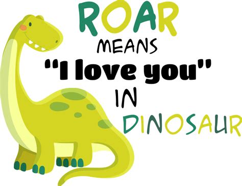 Dinosaur Roar I Love You Wall Decor Tenstickers
