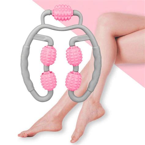 Muscle Relaxer Massage Roller Arm Leg Clamp Waist Massager Stick Yoga Fitness Ebay