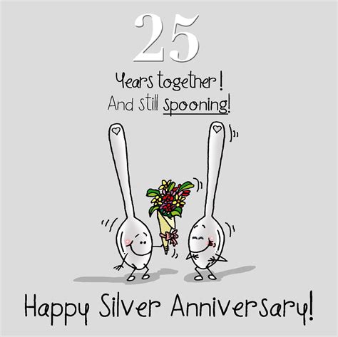 25th Anniversary Greetings Card Happy Silver Anniversary