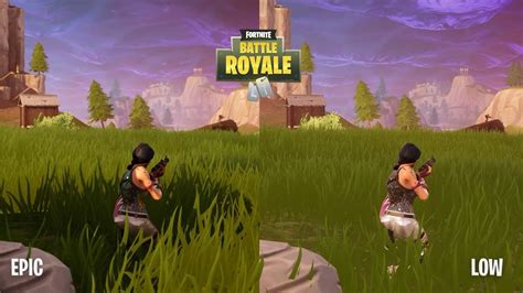 Fortnite Battle Royale Graphics Comparison Low To Epic Youtube