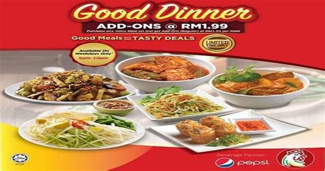 The chicken rice shop offered rm 1.80* only for one plate of ¼ chicken (ala carte) every 18th of each month. The Chicken Rice Shop Dinner Add-Ons @ RM1.99 Promotion