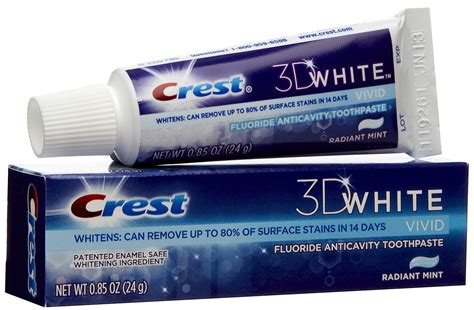 Crest 3d White Vivid Fluoride Anticavity Toothpaste Radiant Mint 085