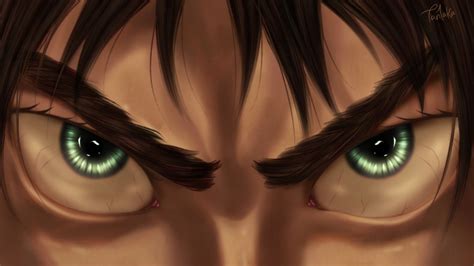 Download assault on titan shingeki no kyojin eren jaeger wallpaper free animated wallpaper windows 10 in various goals hd widescreen 4k 5k 8k ultra hd. Attack On Titan Very Closer Of Eren Yeager With Green Eyes ...