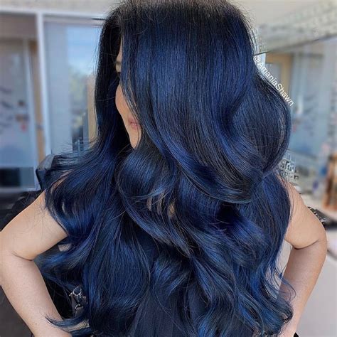Blue Black Hair Dye The Best Shades And Features Of Coloring