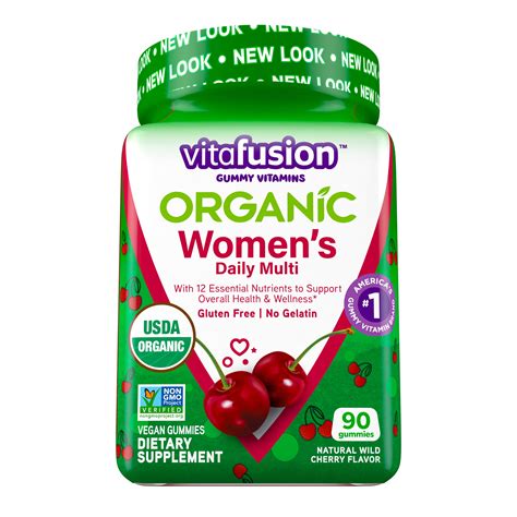 Vitafusion Organic Womens Gummy Multivitamin 90 Count Non Gmo