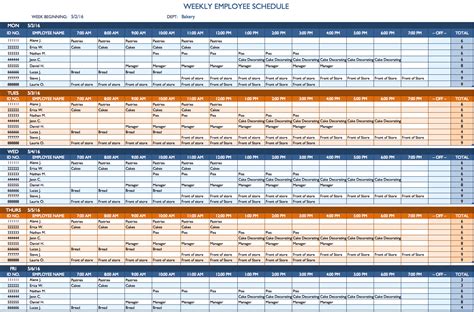 On Call Schedule Template Excel Printable Schedule Template