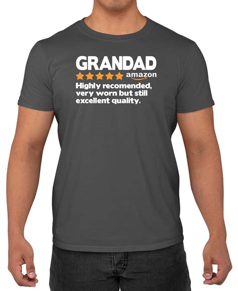 Grandad T Shirt 5 Star Rating Funny T Shirt Mens Fathers Day Top Etsy