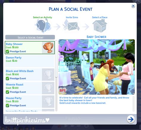 My Sims 4 Blog Updated The Sims 4 Baby Shower Custom Event Mod By