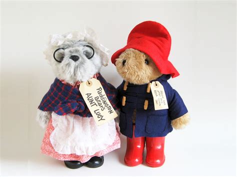 Paddington Bear And Aunt Lucy Vintage Plush Toy Teddy Bears Etsy