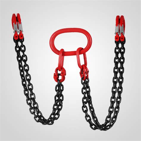 4 Legs 15m Lifting Chain Sling Wll 5000kg 8mm Hook Rigging Chains