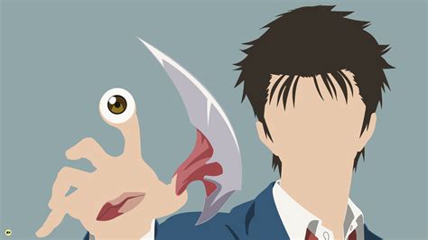 Wallpaper : illustration, anime, horror, cartoon, Parasyte the maxim, Izumi Shinichi, Migi, hand ...