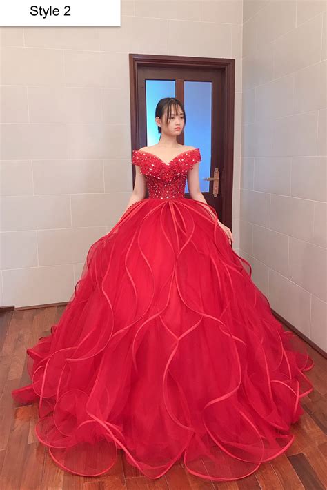 Red Princess Dresses For Prom