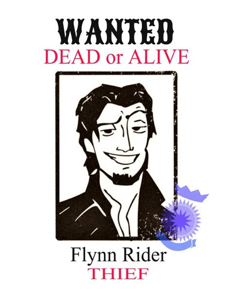 Flynn Rider Wanted Poster Printable