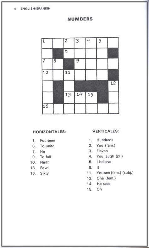 Free spanish language crossword puzzles ideal for learning spanish vocabulary. Easy Spanish Crossword Puzzles (2nd Edition) | National Textbook Company | 9780844272443