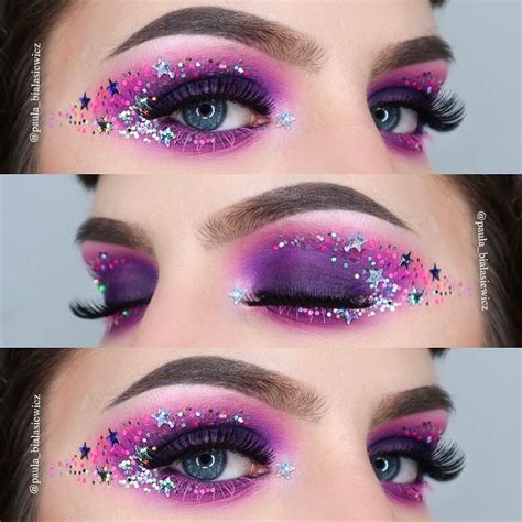 Glitter Galaxy Makeup Purplemakeup Glittersmoky Glittermakeup