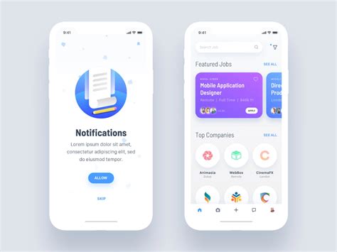 Notification Permission And Job Feed Mobile Inspiration Job Web