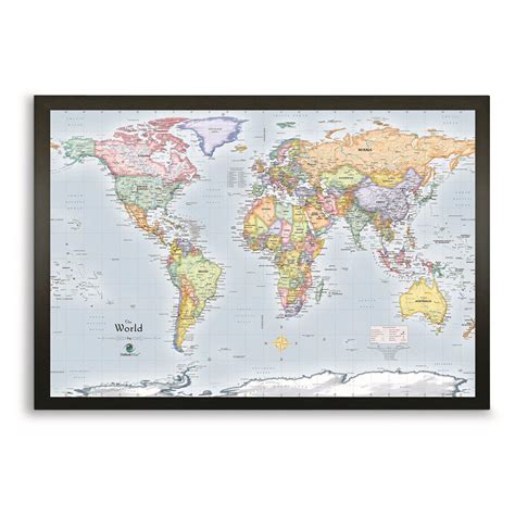 World Framed Travel Map With Magnets 719510 Wall Art At Sportsmans