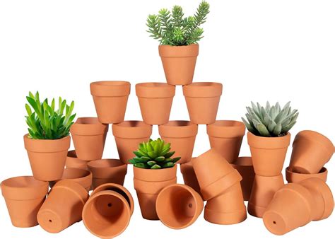 72 Pcs Small Mini Clay Pots 2 Terracotta Pot Ceramic