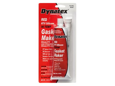 Dynatex Red Hi Temp Silicone Gasket Maker Engineering Adhesives