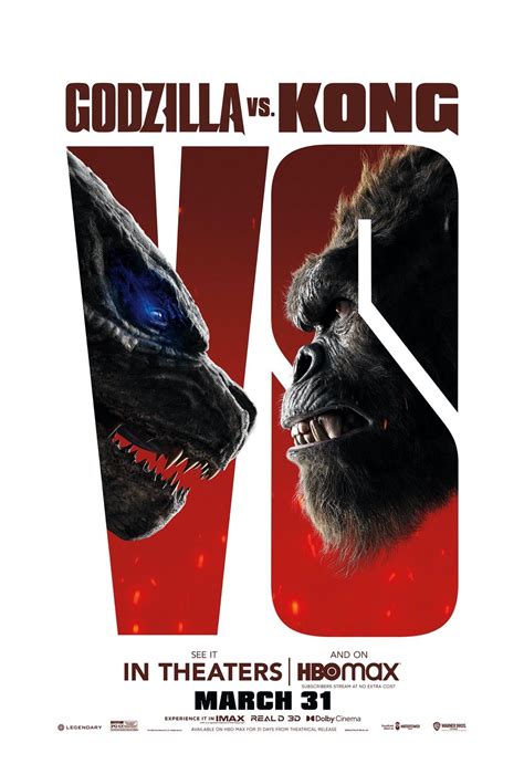 Godzilla Vs Kong New Posters Tease Hbo Max Monster Face Off