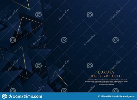 Abstract Polygonal Pattern Luxury Dark Blue Background With Luxury