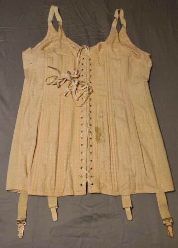 women vintage corset girdle garters elastic lace up u… gem