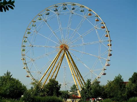Ferris Wheel Fair Festival Amusement Park Blue Clear Sky Sky Travel Destinations